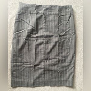 WORTHINGTON Charcoal Pinstripe Pencil Skirt Size 12